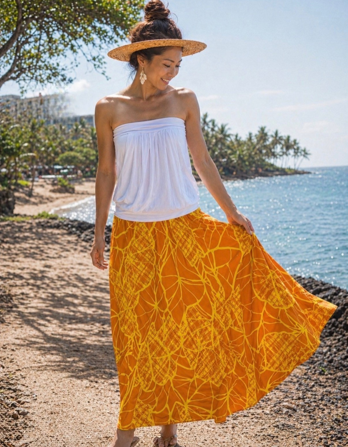 Kuulei Hawaii ハワイ 2way　スカート　ワンピース　フラダンス Kuulei Hawaii】2Wayストレッチスカート - フラダンサー愛用・メリー