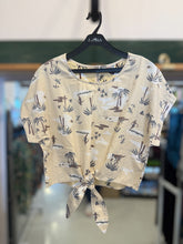 画像をギャラリービューアに読み込む, Aloha柄コットンリボンクルートップス