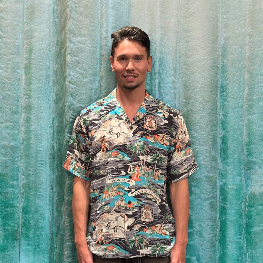 LAND OF ALOHA柄　アロハシャツ VINTAGE ALOHA SHIRT MUSEUM – “LAND OF ALOHA” - ALOHA SHIRT