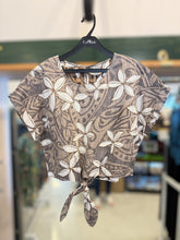 画像をギャラリービューアに読み込む, Aloha柄コットンリボンクルートップス