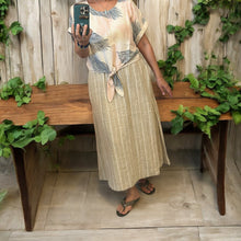 画像をギャラリービューアに読み込む, 【接触冷感】先染ストライプロングスカート