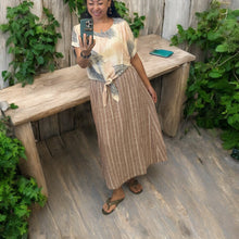 画像をギャラリービューアに読み込む, 【接触冷感】先染ストライプロングスカート