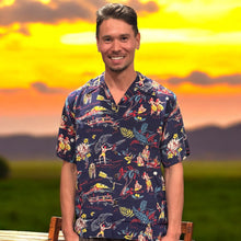 画像をギャラリービューアに読み込む, AVANTI( アバンティ)アロハシャツ“Hawaiian Scene” Navy