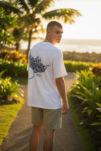 画像をギャラリービューアに読み込む, マンタ柄:Hula Lani Hawaii ハワイアンバックプリントTシャツ メンズ 半袖 マンタ