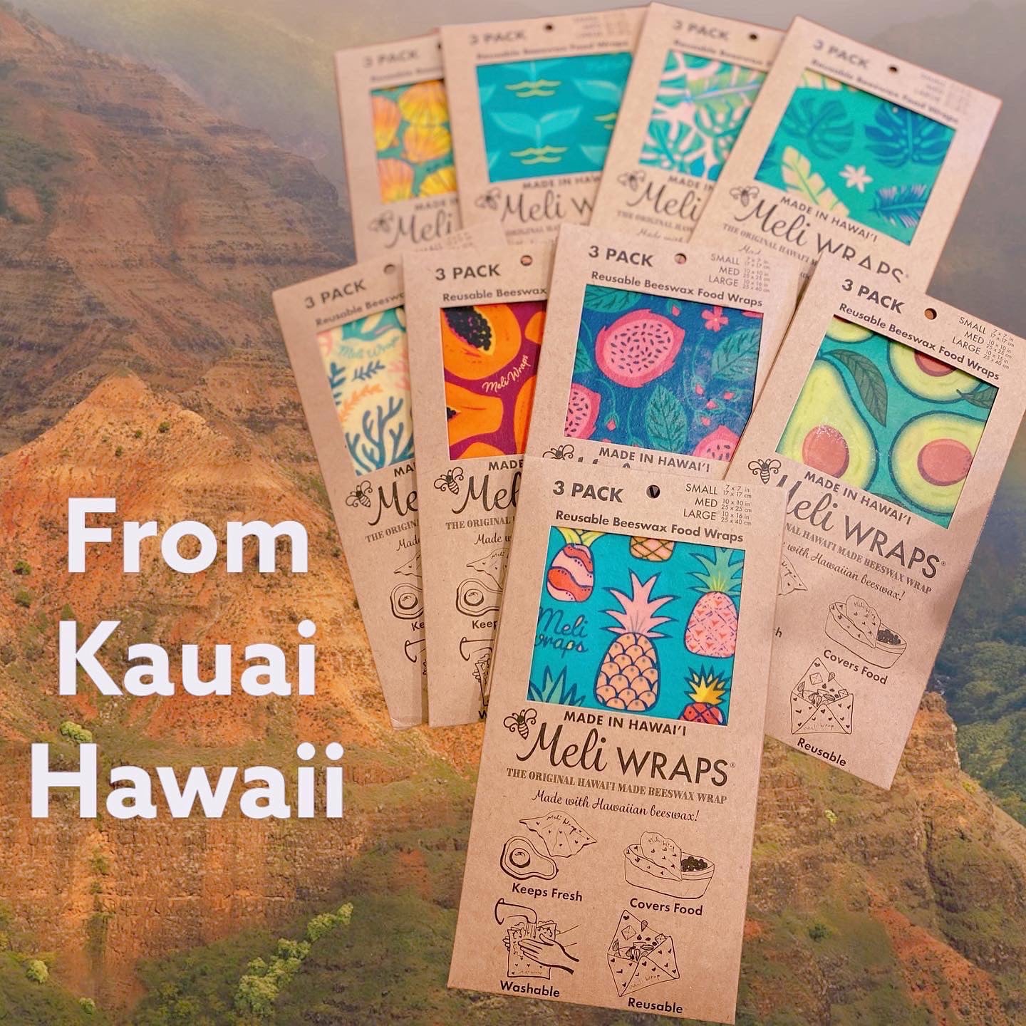 Fromカウアイ島100 オーガニック ワックスラップ Meli Wraps Lei Hale Okinawa(レイハレオキナワ)