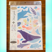 Load image into Gallery viewer, Sea height chart and sea creature wall stickers