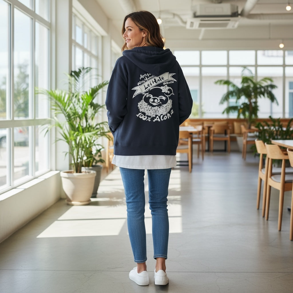 【再入荷❣️】Anty Lei ジップパーカー（Lei Haleオリジナル）