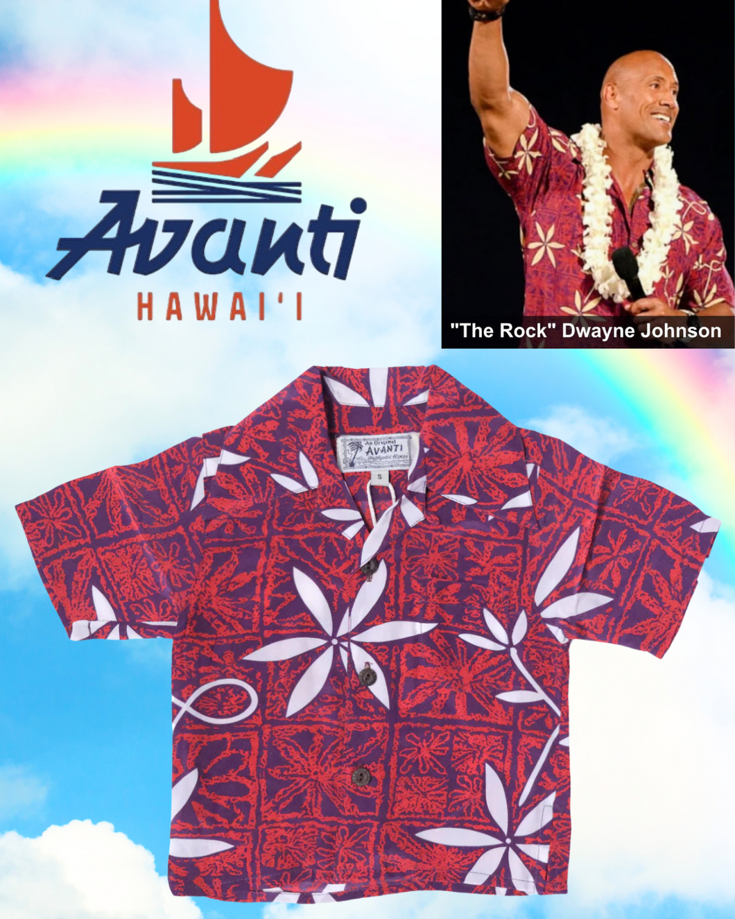 AVANTI( アバンティ ) キッズアロハシャツ“Blue Hawaii” Red AVANTI( アバンティ ) キッズアロハシャツ“Blue Hawaii” Red