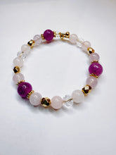 画像をギャラリービューアに読み込む, ピンマルチアゲート＆ローズクォーツ ブレスレット - 心を癒やす大人可愛いお守りジュエリー

