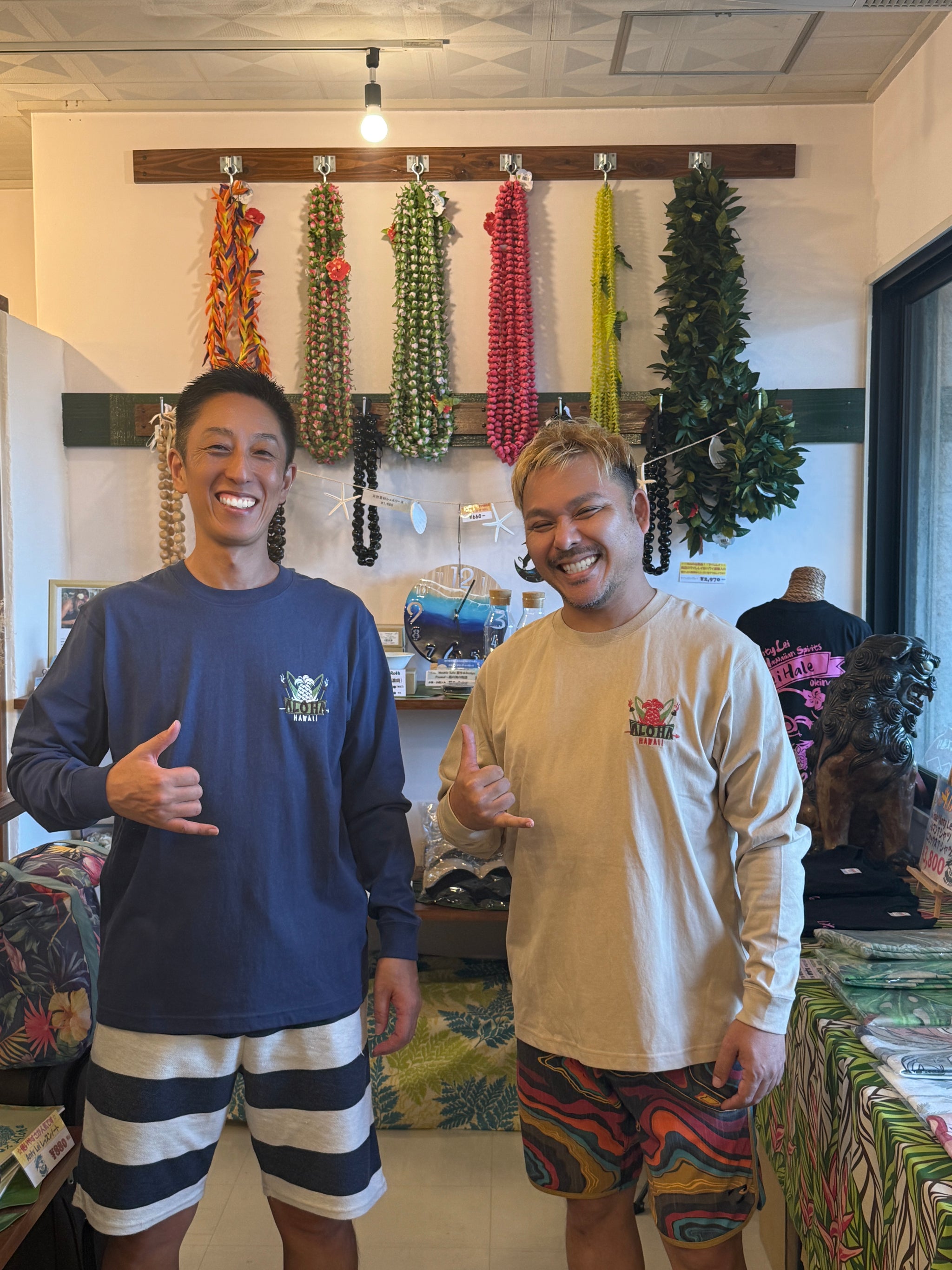 男女兼用】Hulalani Hawaii 刺繍ロングTシャツ(Hawaii island） – Lei