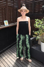 画像をギャラリービューアに読み込む, Kuulei Hawaii リラックスパンツ  ストレッチ  ハワイアン柄 ロングパンツ ウエストゴム 楽ちん リゾート ヨガ フラ レッスン着
