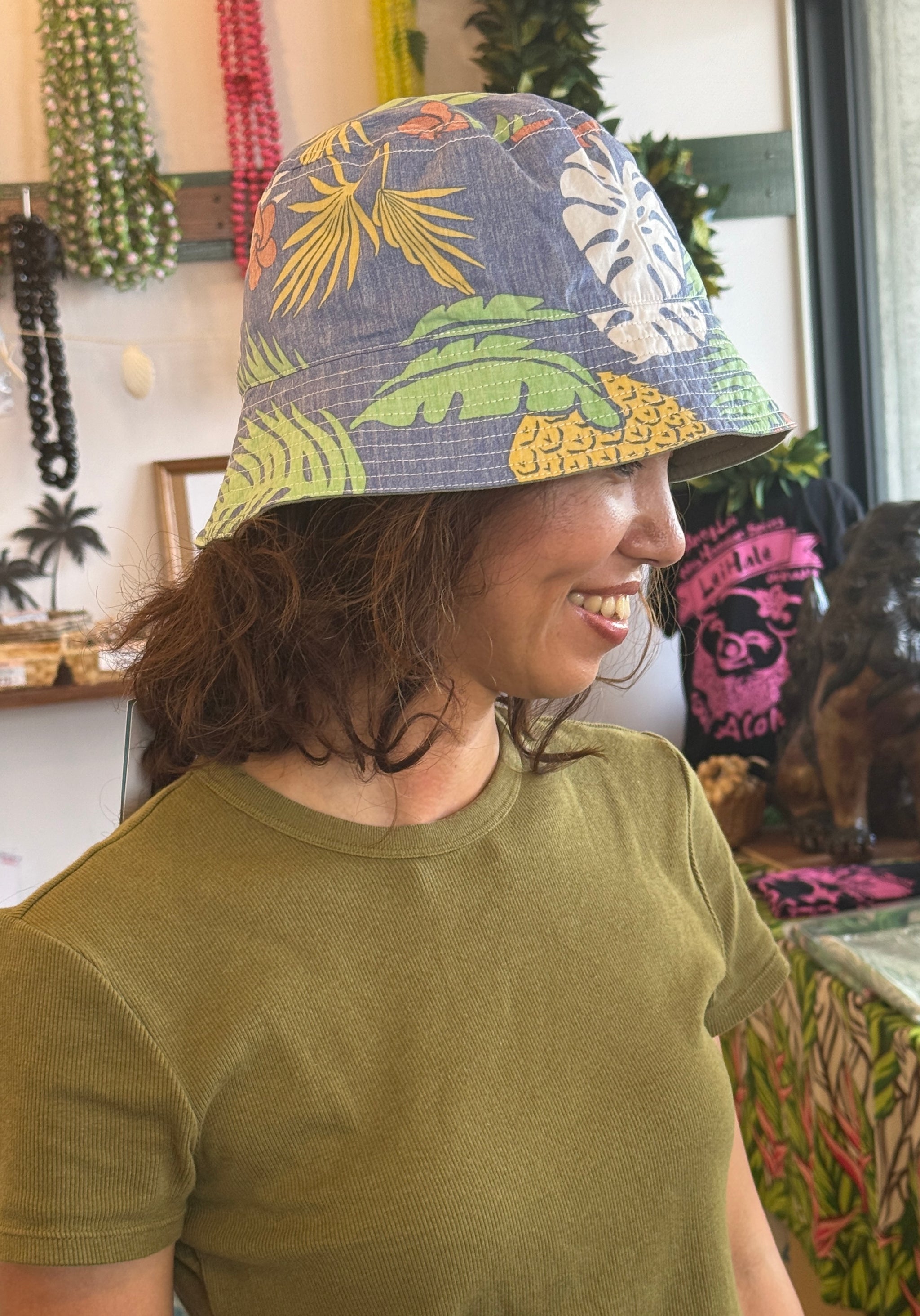 Alohaリバーシブルバケット ハット – Lei Hale Okinawa(レイハレ