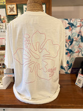 画像をギャラリービューアに読み込む, Hula Lani Hawaii スラブ天竺 刺繍半袖Tシャツ レディース ハワイアンカジュアル フリーサイズ
