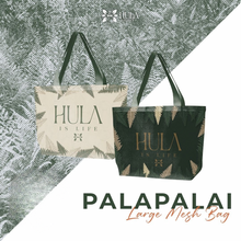 画像をギャラリービューアに読み込む, 【Hula is Life】Palapalai Mesh Bag — Large（パラパライ メッシュバッグ ラージ）/ グリーン・ベージュ ハワイアン メッシュ トートバッグ レッスンバッグ

